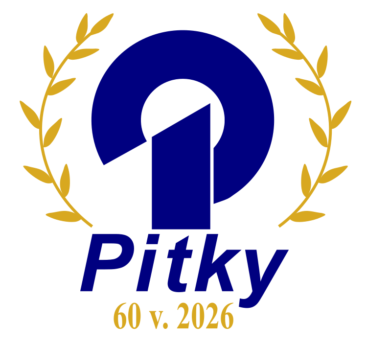Pitkyn 60-vuotislogo. Tavallinen logo, jonka kyljissä kultaiset lehvät ja alla tehtsi 60 v. 2026